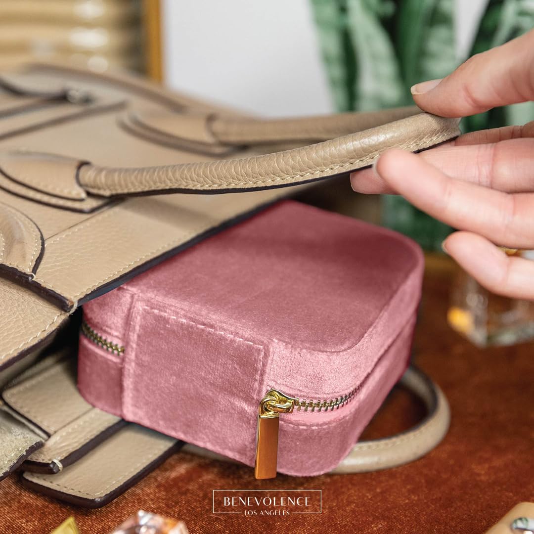 Plush Velvet Travel Jewelry Box