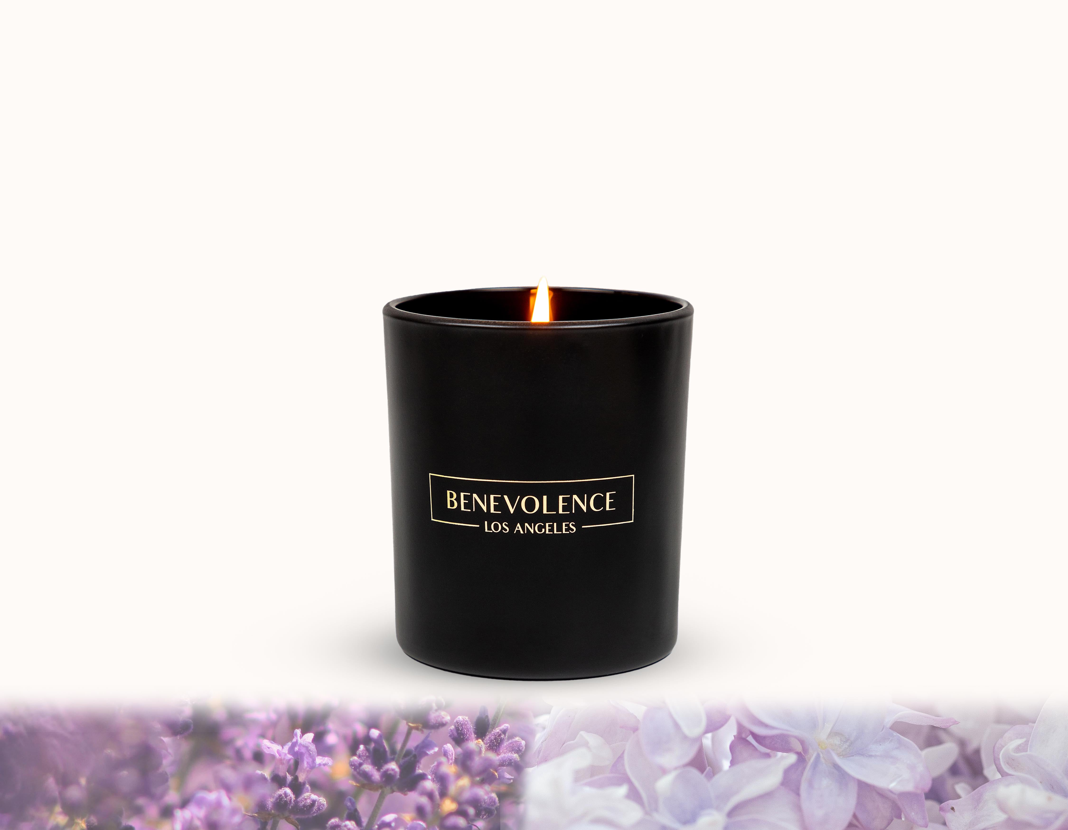 Lavender Lilac Matte Black Core Candle
