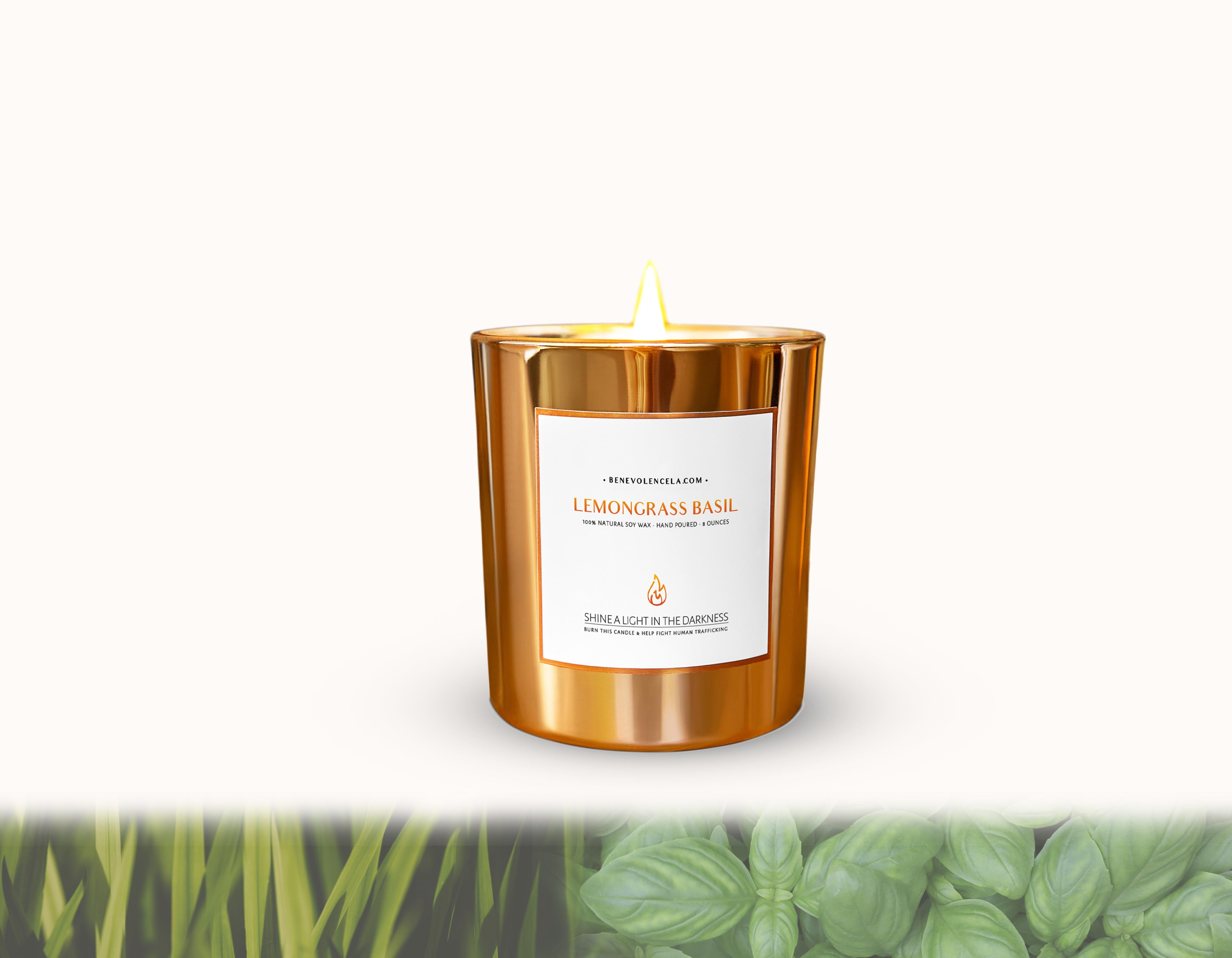 Lemongrass Basil Gold Core Candle