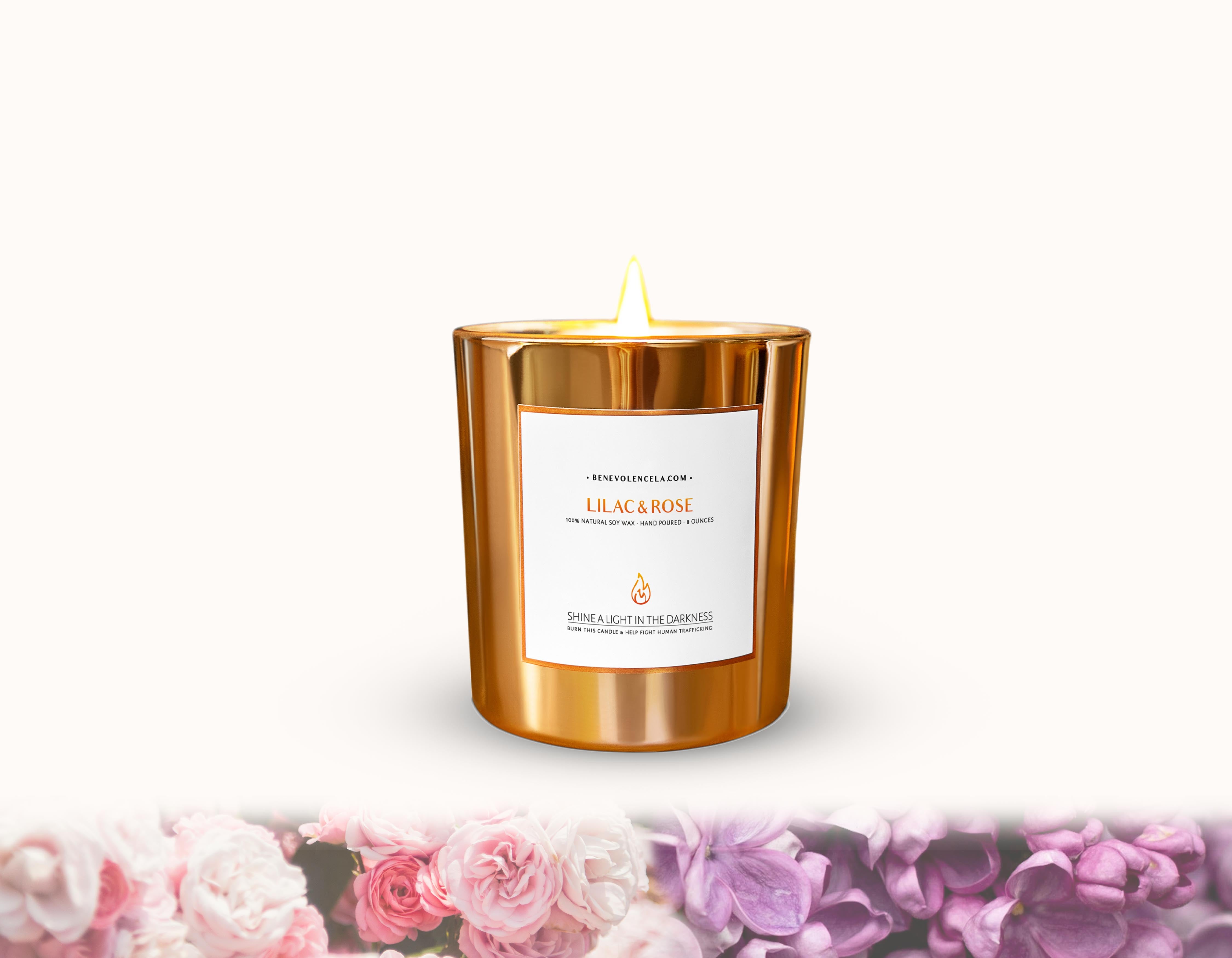 Lilac Rose Gold Core Candle