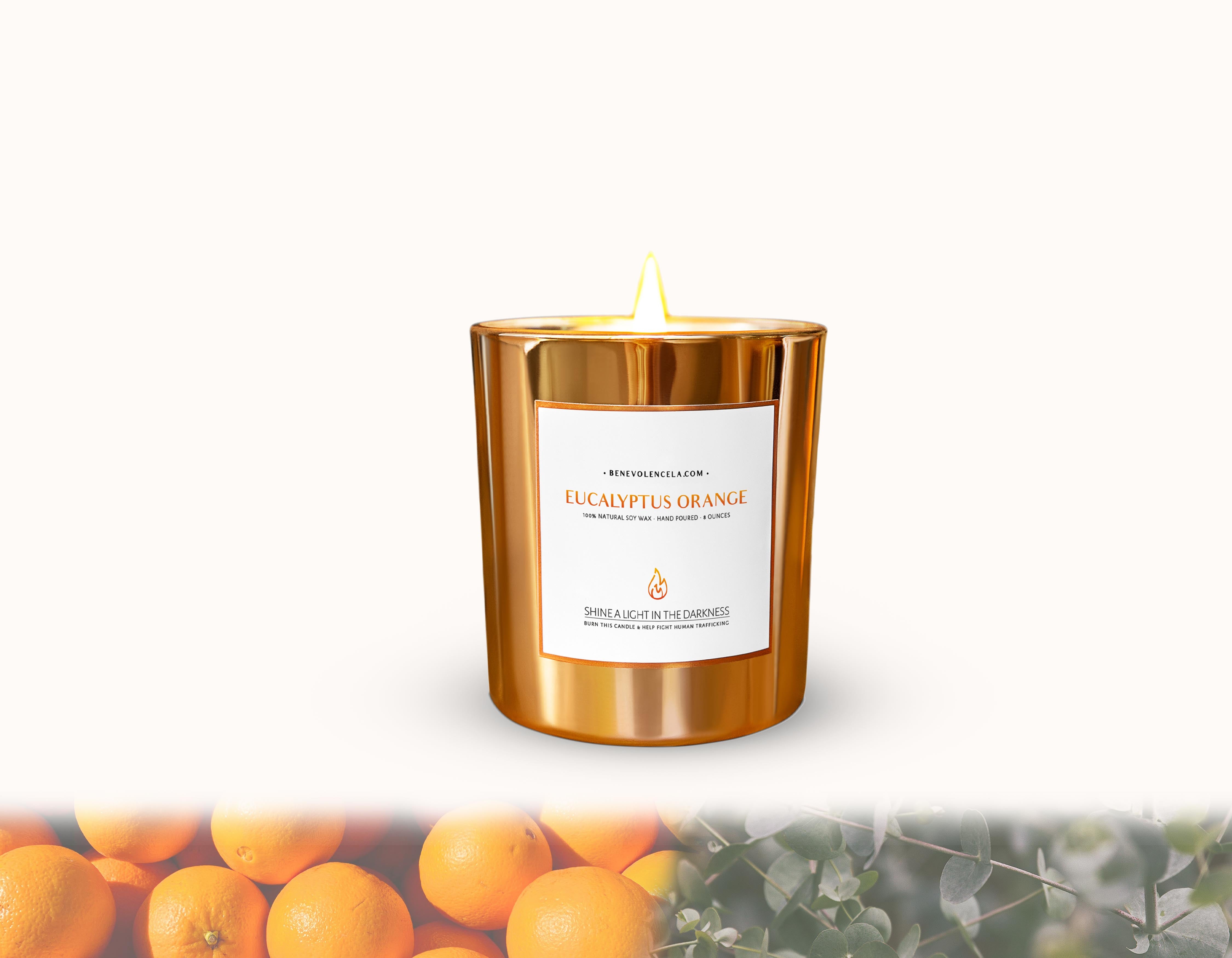 Eucalyptus Orange Gold Core Candle