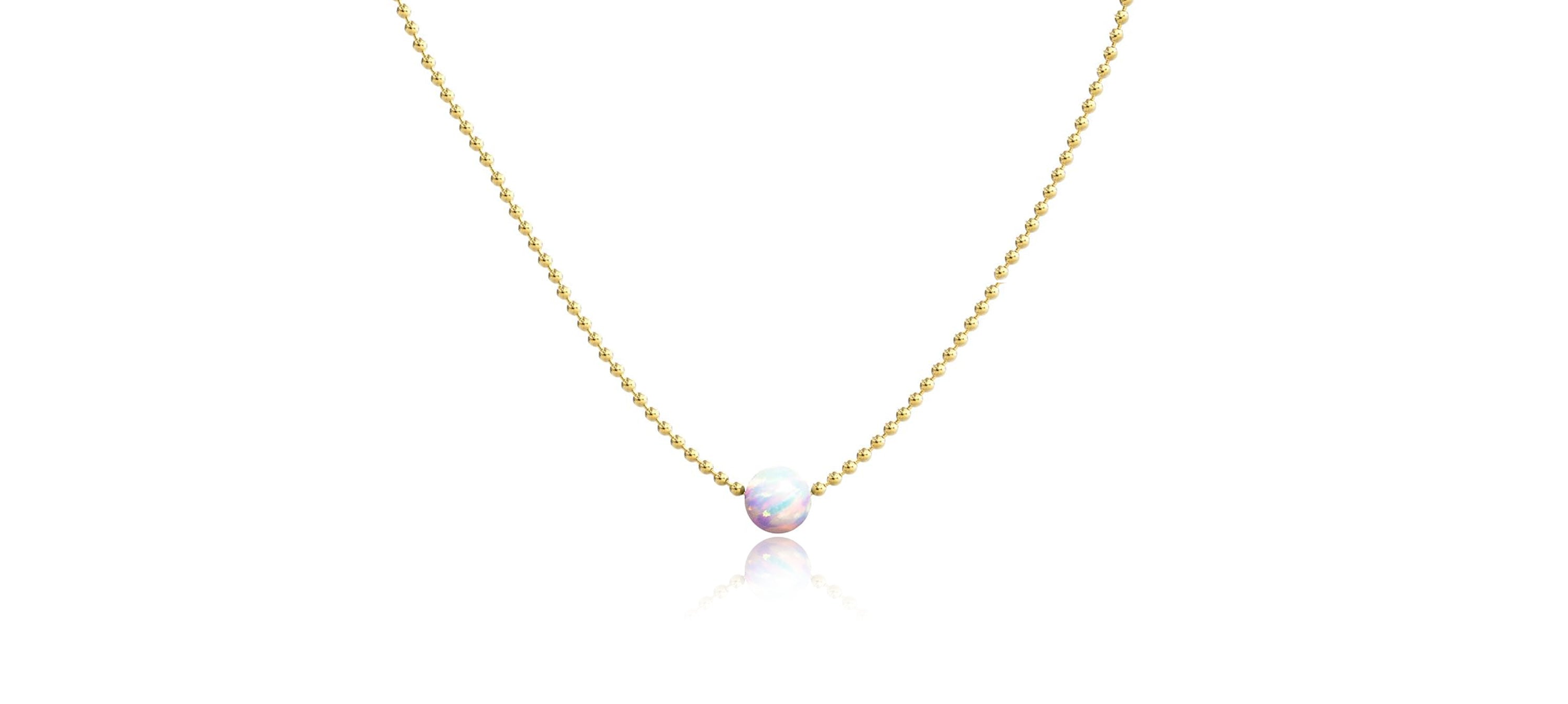 Opal Necklace Chain Choker
