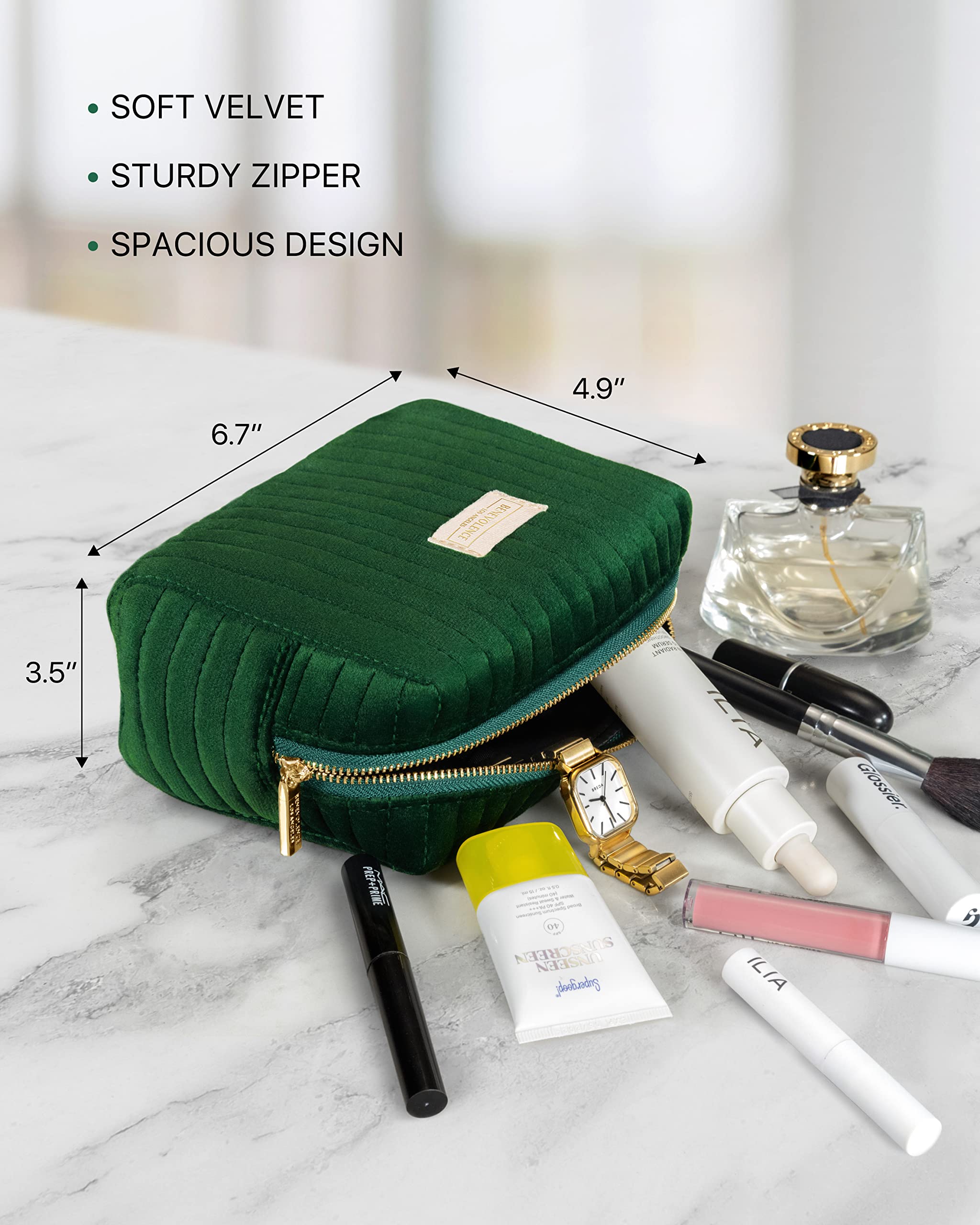 Small Velvet Toiletry Bag