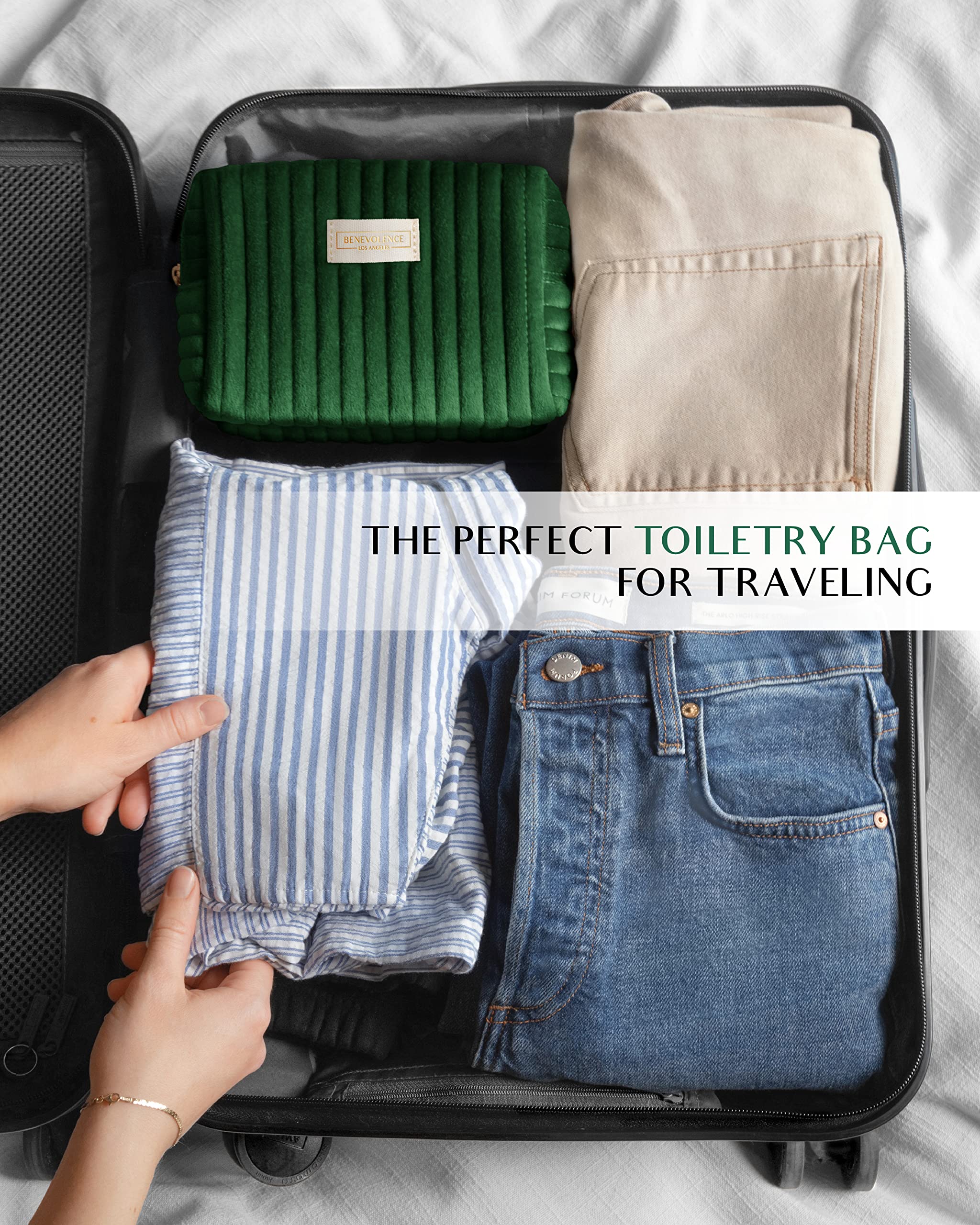 Small Velvet Toiletry Bag