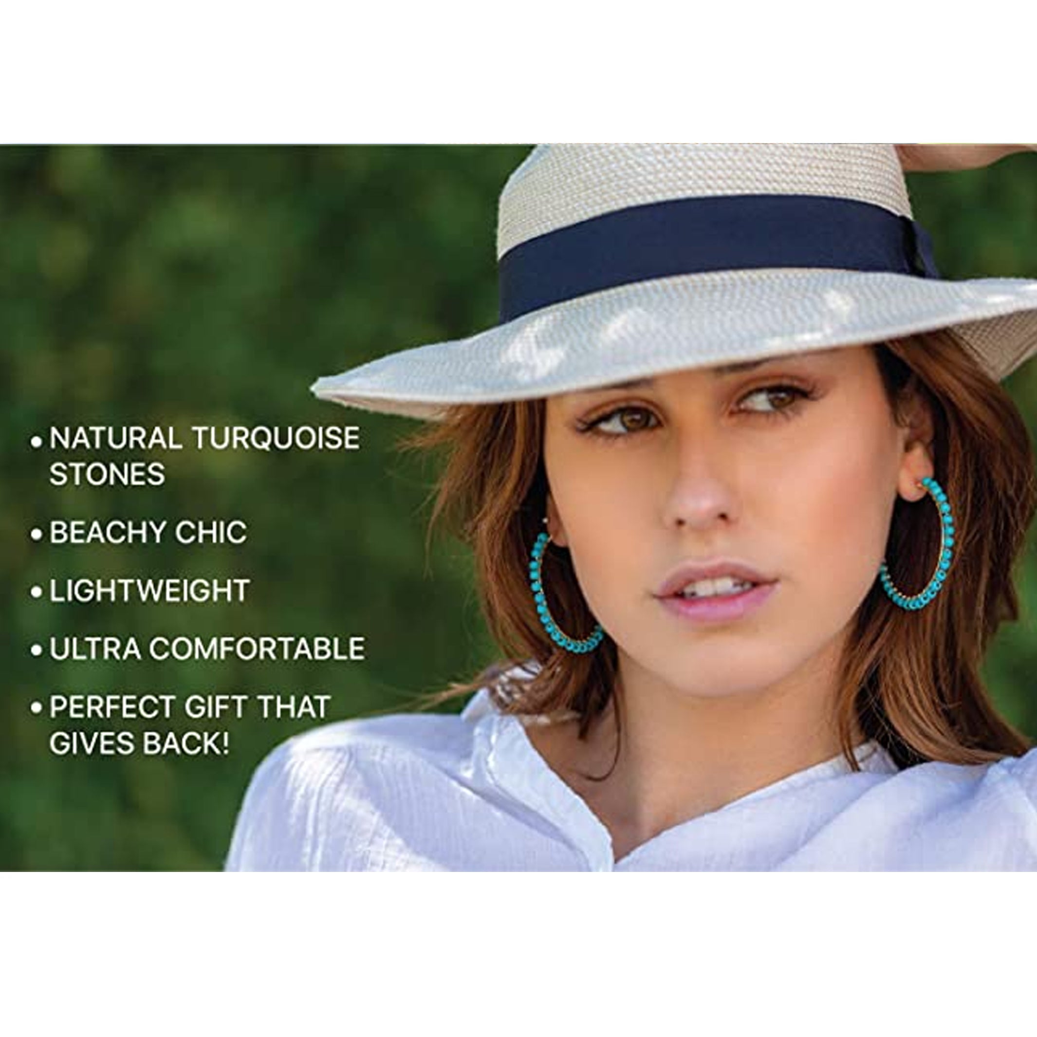 Turquoise Hoop Earrings