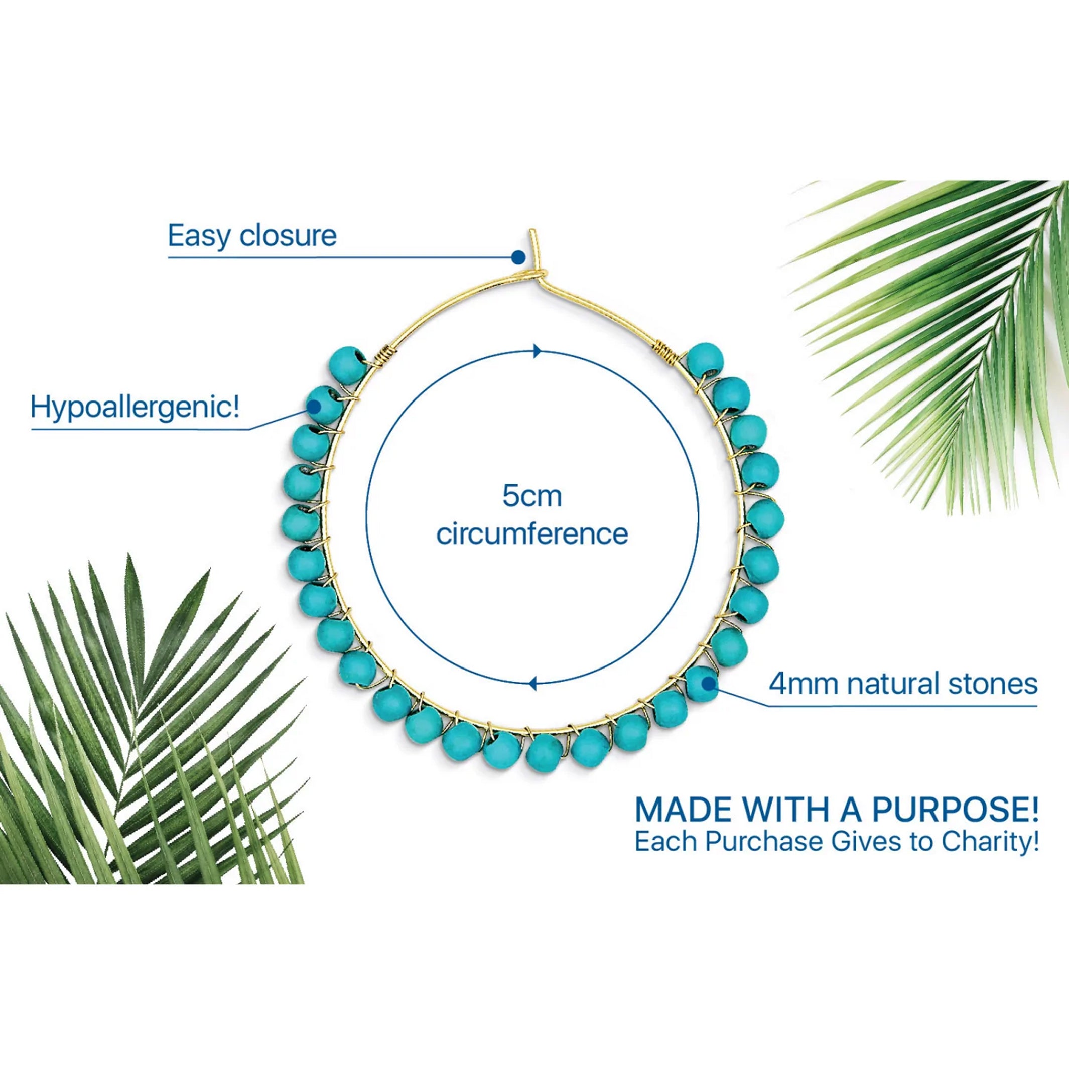 Turquoise Hoop Earrings