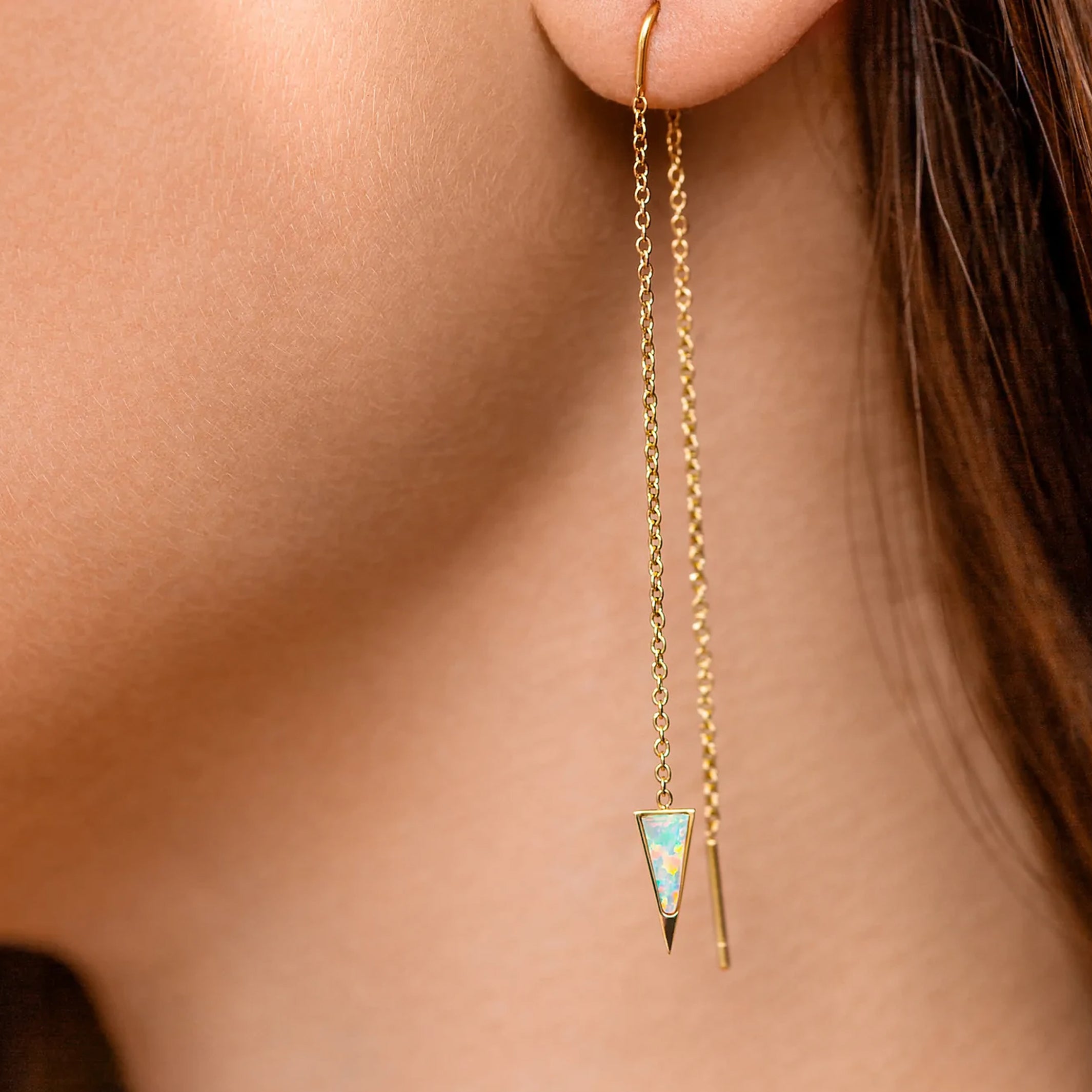 Triangle Threader Earrings