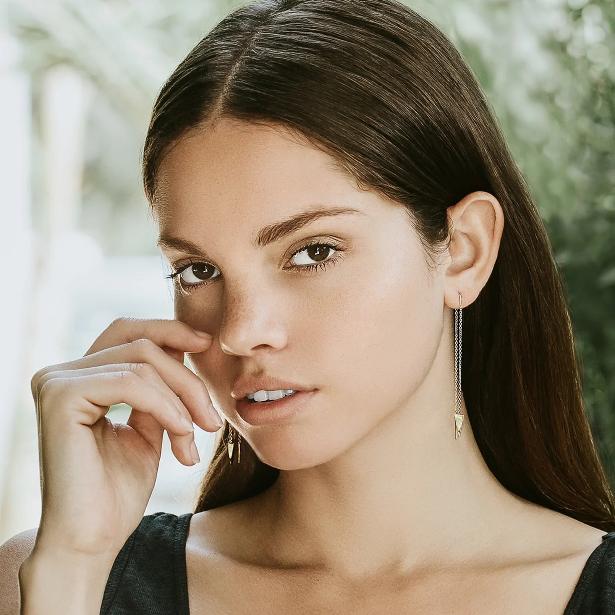 Triangle Threader Earrings