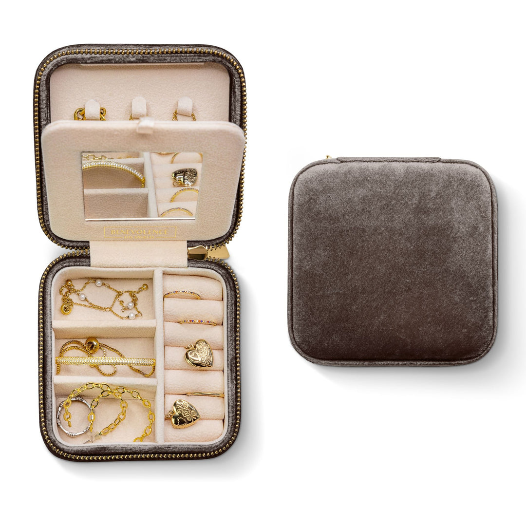 Plush Velvet Square Jewelry Box - Personalized
