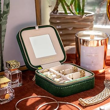 Plush Velvet Travel Jewelry Box