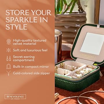 Plush Velvet Travel Jewelry Box