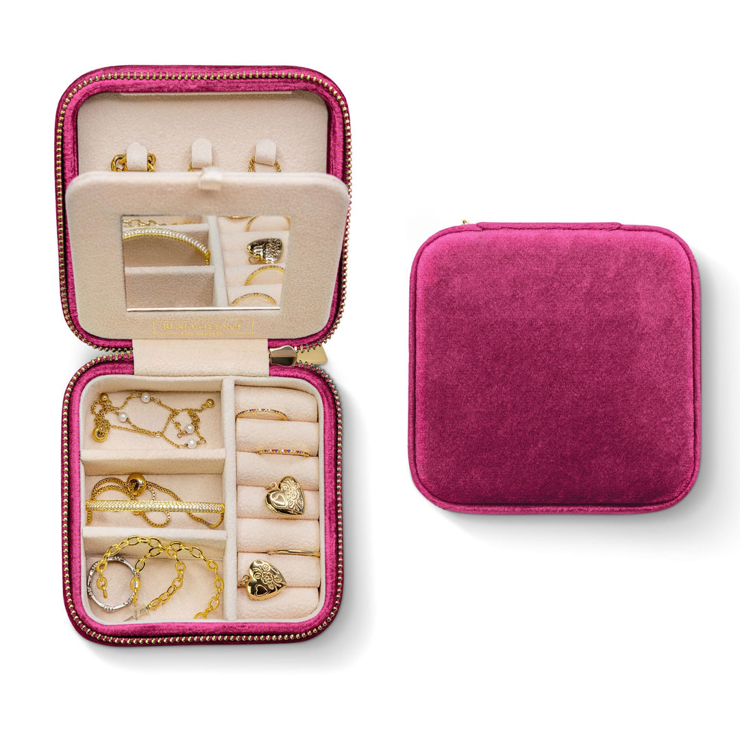 Plush Velvet Square Jewelry Box - Personalized