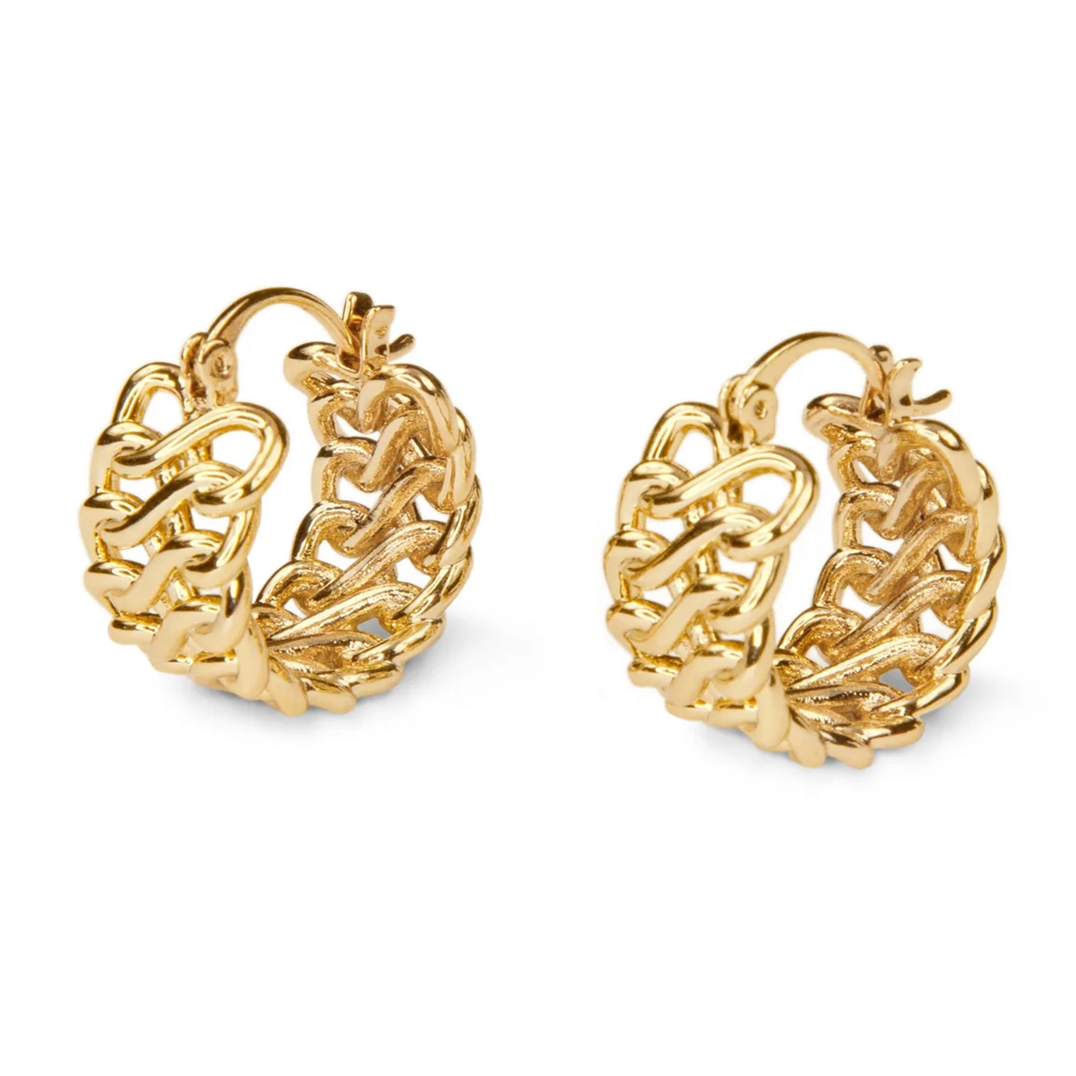 Braided Huggie Hoop Earrings