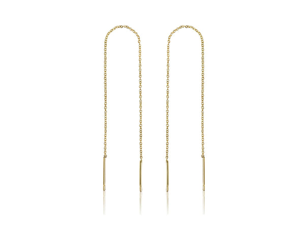 Minimal Gold Chain Threader Earrings | Benevolence LA