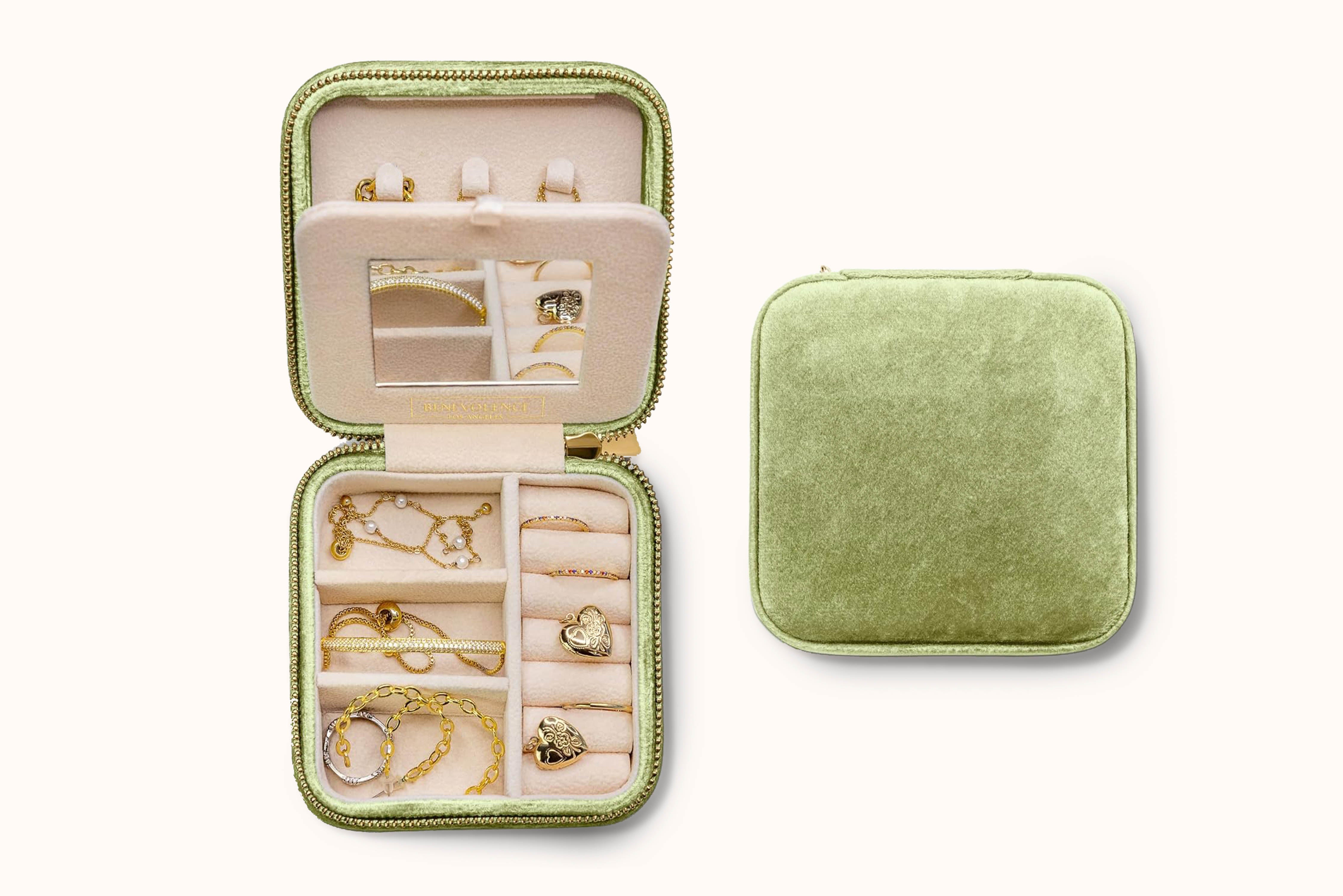 Plush Velvet Travel Jewelry Box