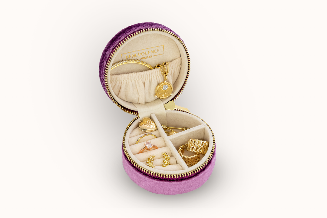 Plush Velvet Round Jewelry Box