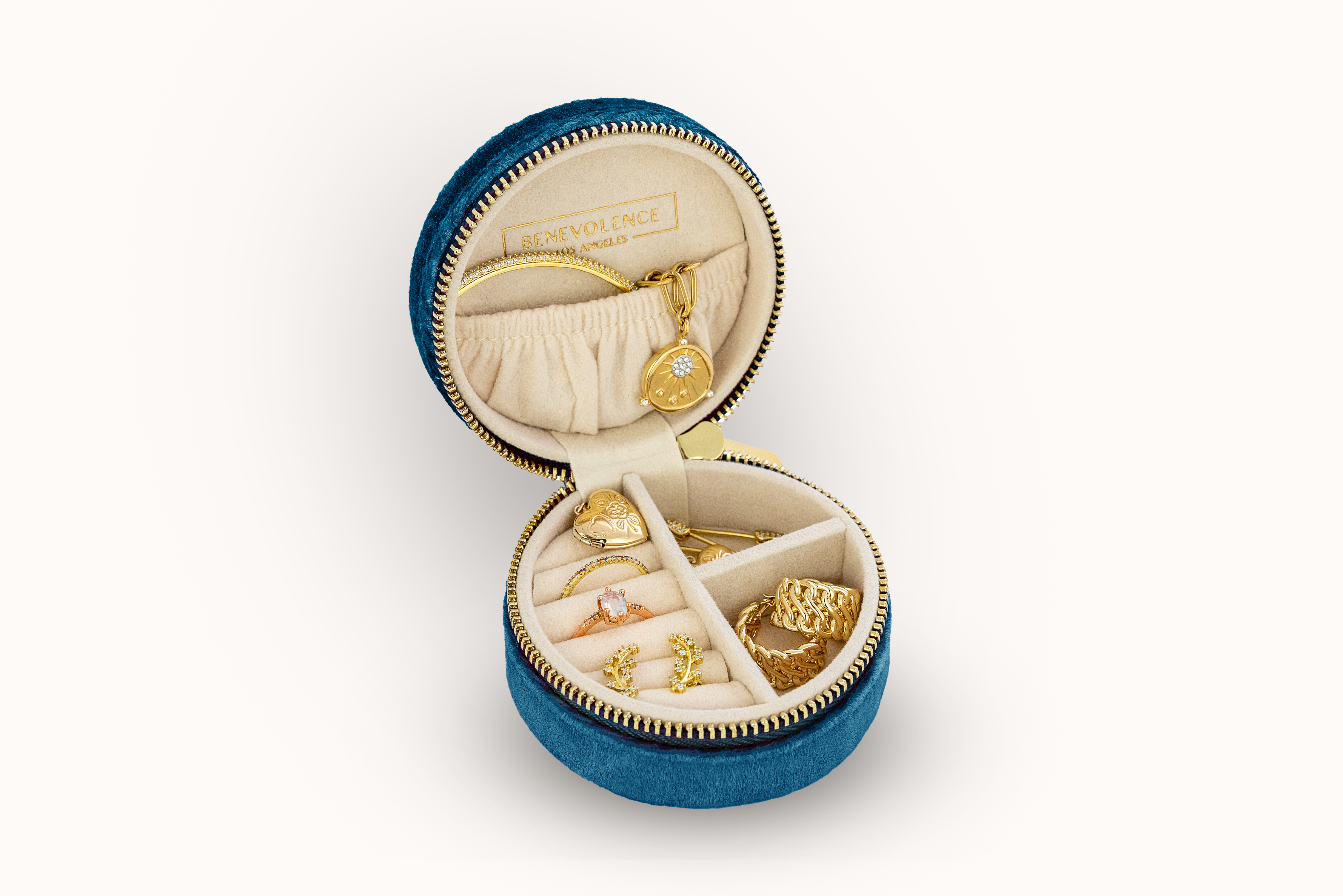Plush Velvet Round Jewelry Box