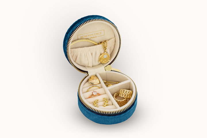 Plush Velvet Round Jewelry Box