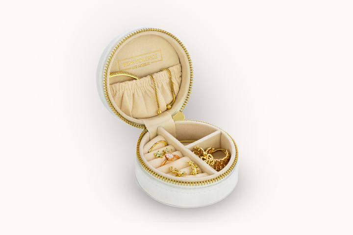 Plush Velvet Round Jewelry Box