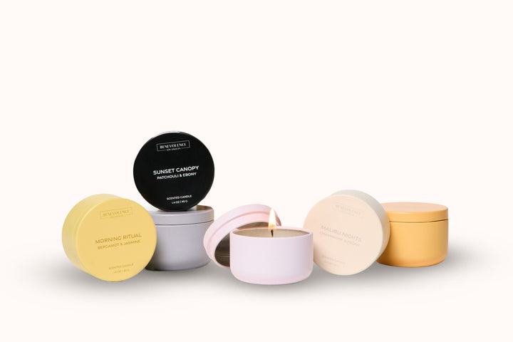 Sun-Kissed Metal Votive Candle Set