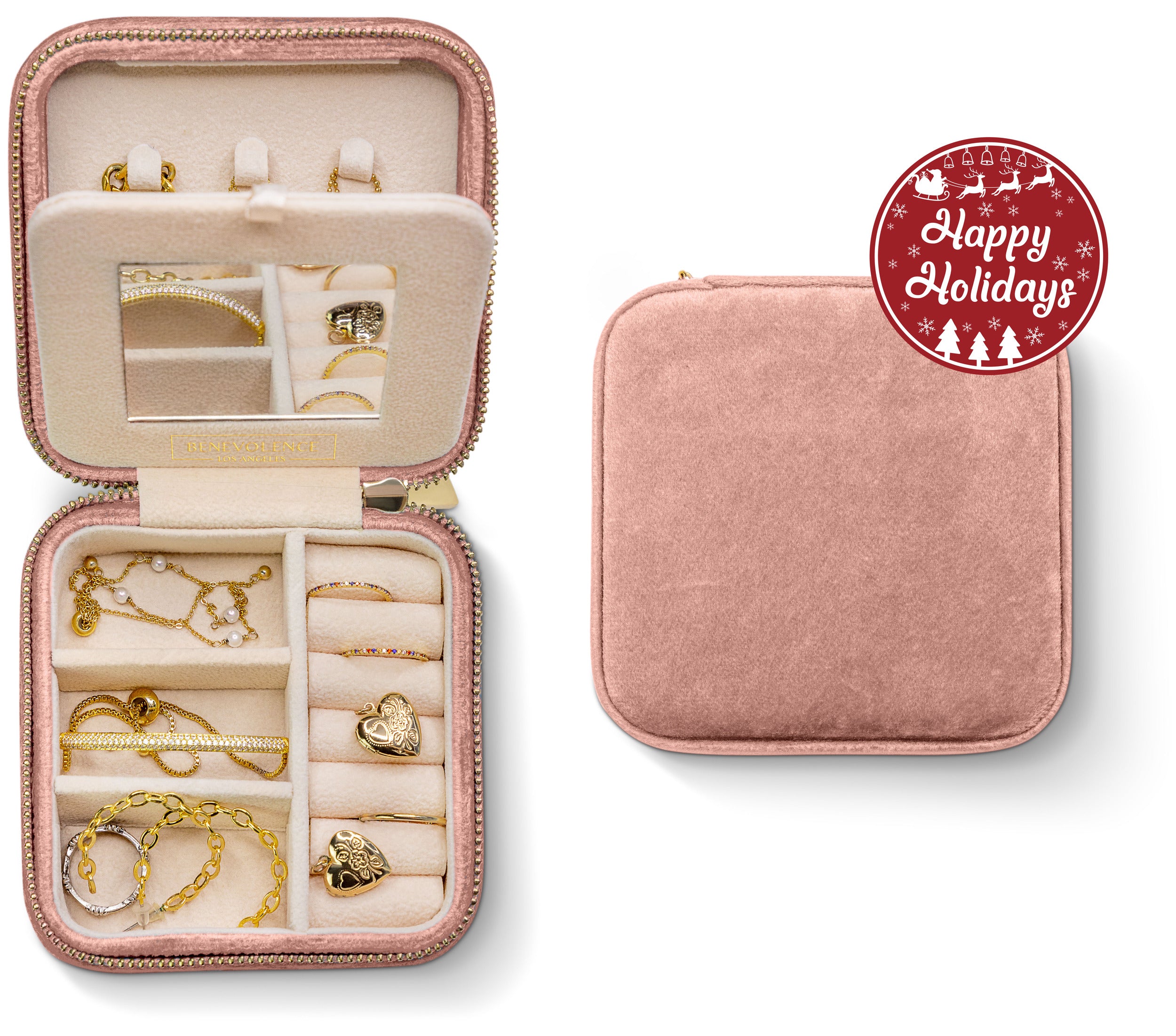 Outlet Pink & Gold Zebra Jewelry Box