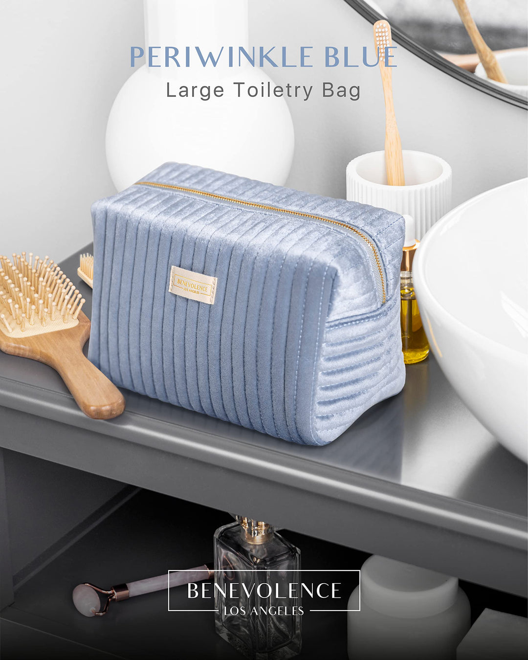 BenevolenceLA - Toiletry Bag for Women Travel and Cosmetics - Large –  Benevolence LA