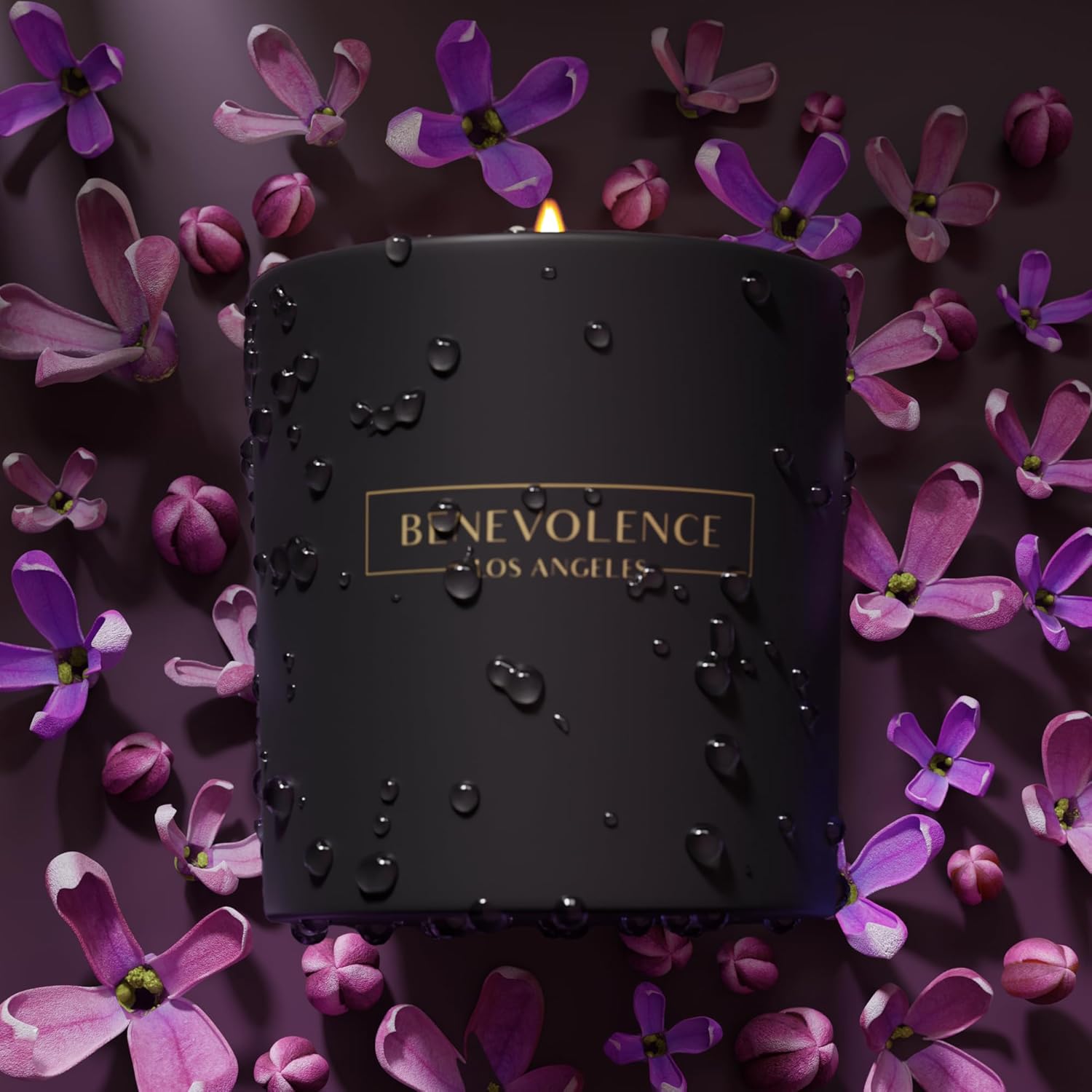 Lavender Lilac Matte Black Core Candle