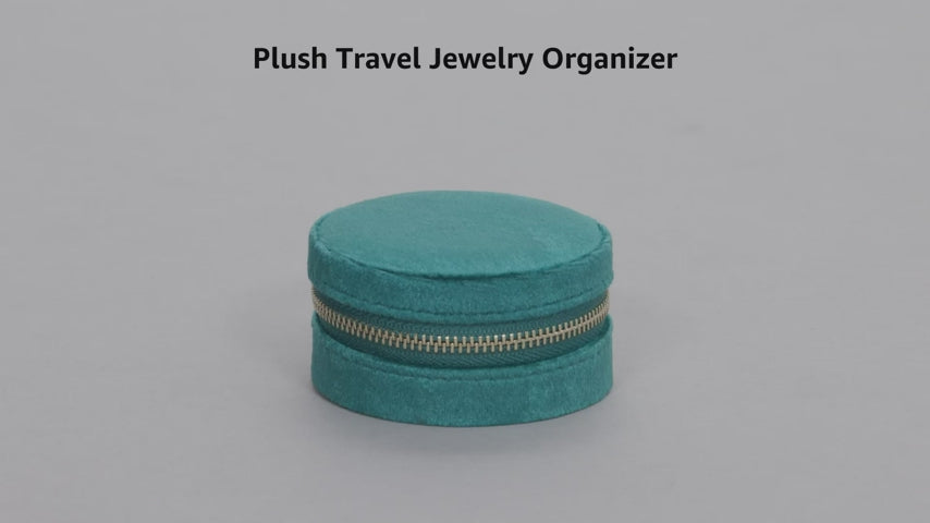 Plush Velvet Round Jewelry Box