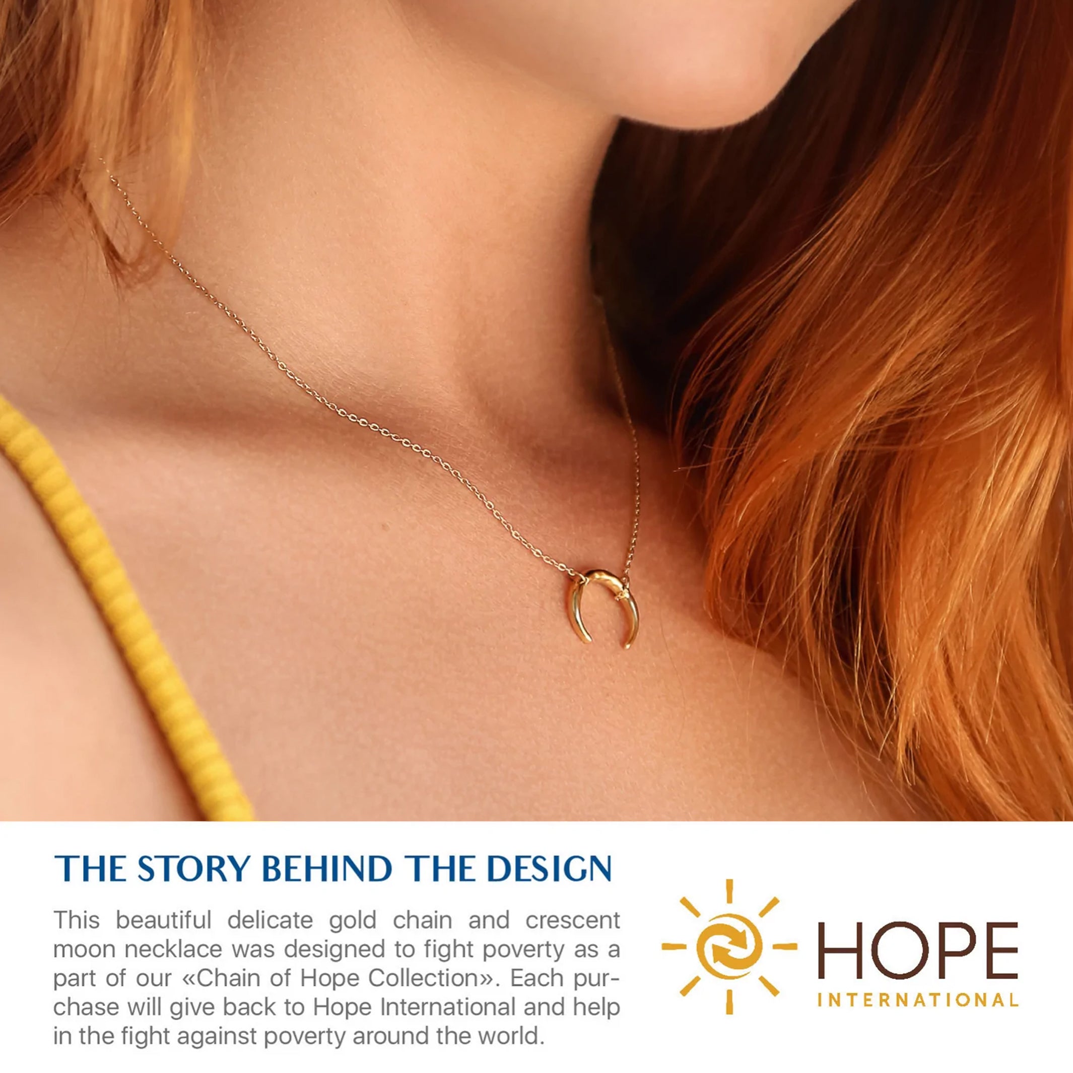 Crescent Moon Necklace from HumanKind Fair Trade - HumanKind Fair Trade