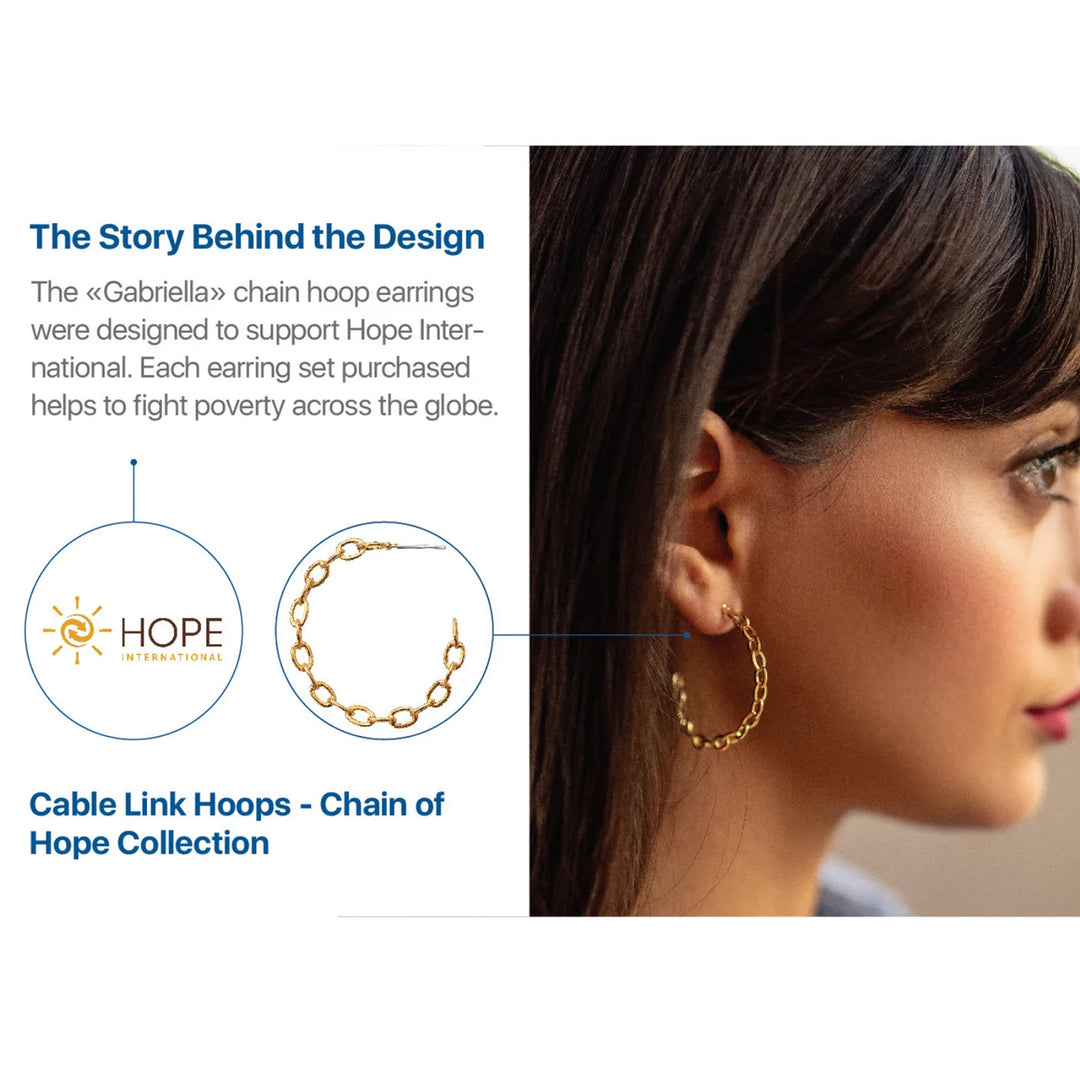 "Chain of Hope" Hoop Earrings