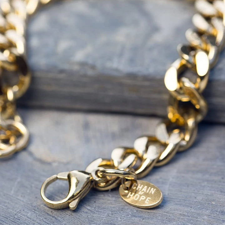 Cuban Link Gold Charm Bracelet
