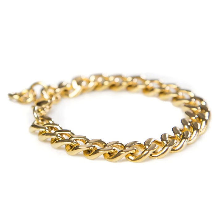 Cuban Link Gold Charm Bracelet
