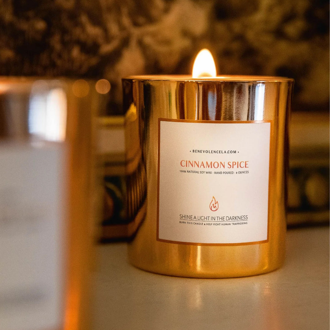 Benevolence LA - Aromatherapy Candle with Pink Glass Jar