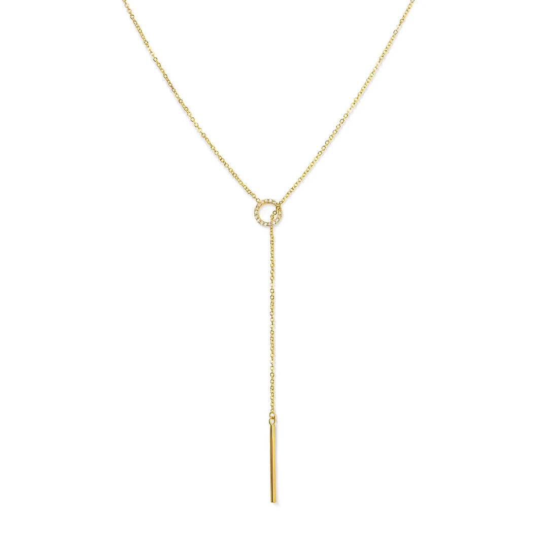Benevolence La Lariat Necklace for Women, Gold Bar Necklace, Candace Cameron Designed Y Necklace for Women, Gold Necklace for Women, 14K Gold