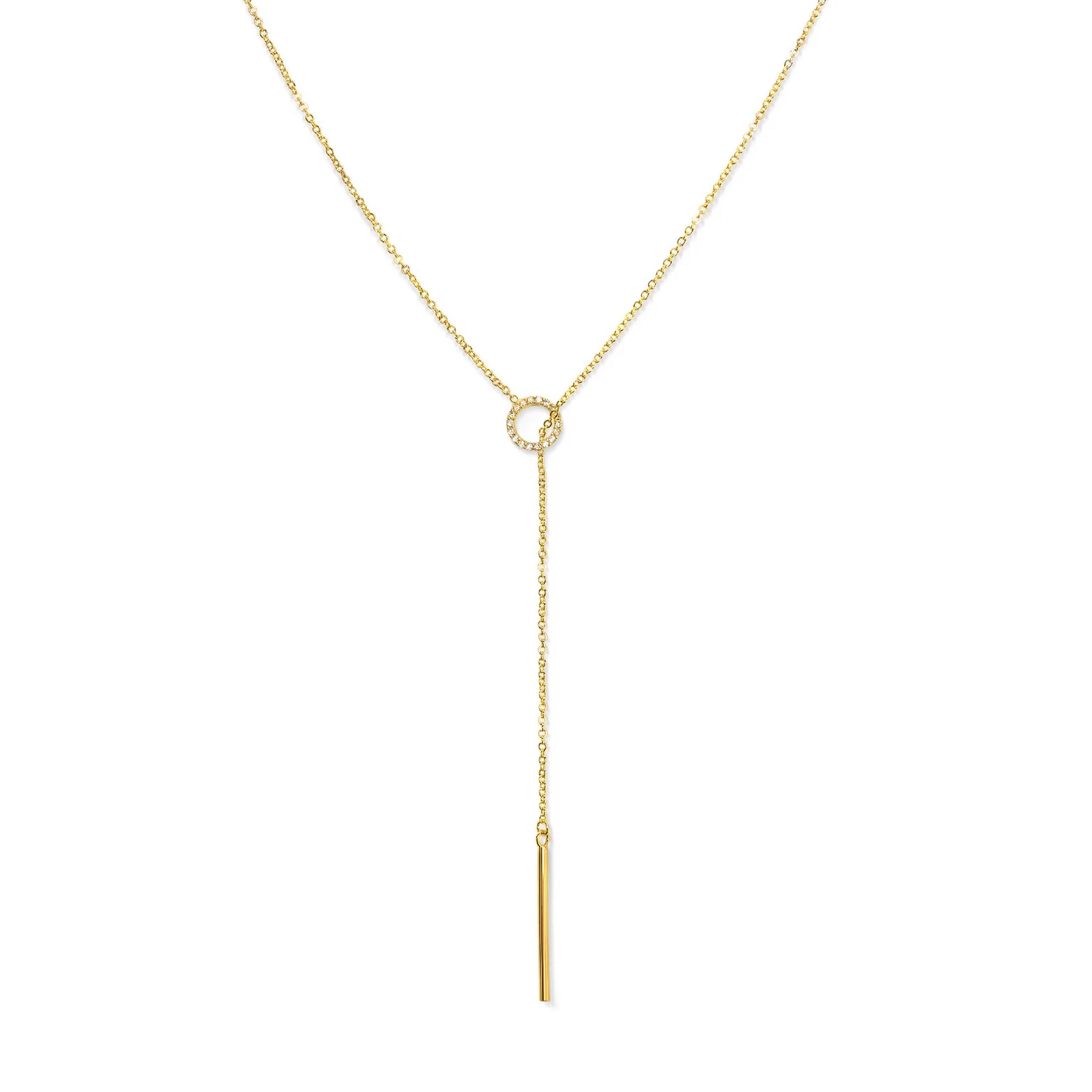 Benevolence La Lariat Necklace for Women, Gold Bar Necklace, Candace Cameron Designed Y Necklace for Women, Gold Necklace for Women, 14K Gold