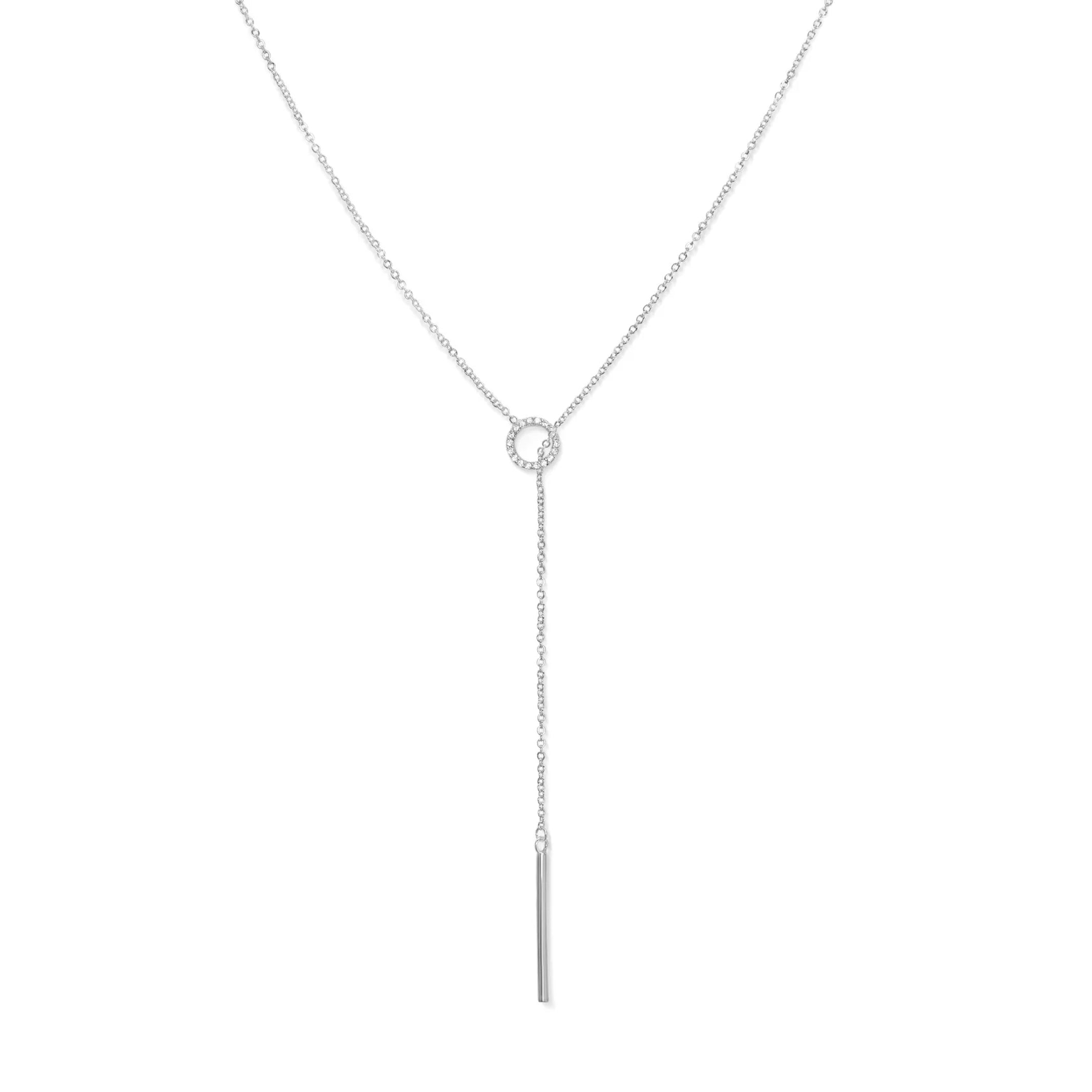 LALI Jewels Diamond Necklace 1-1/2 ct tw Round 14K White Gold 18