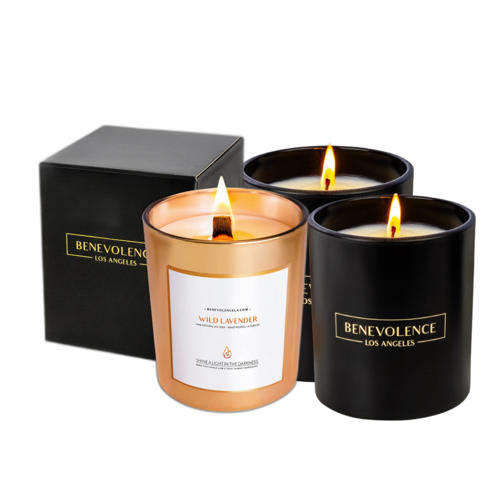 Belief- Christmas Combo of 3 Scented Soy Wax Pillar Candles
