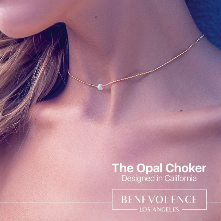 Opal Necklace Chain Choker