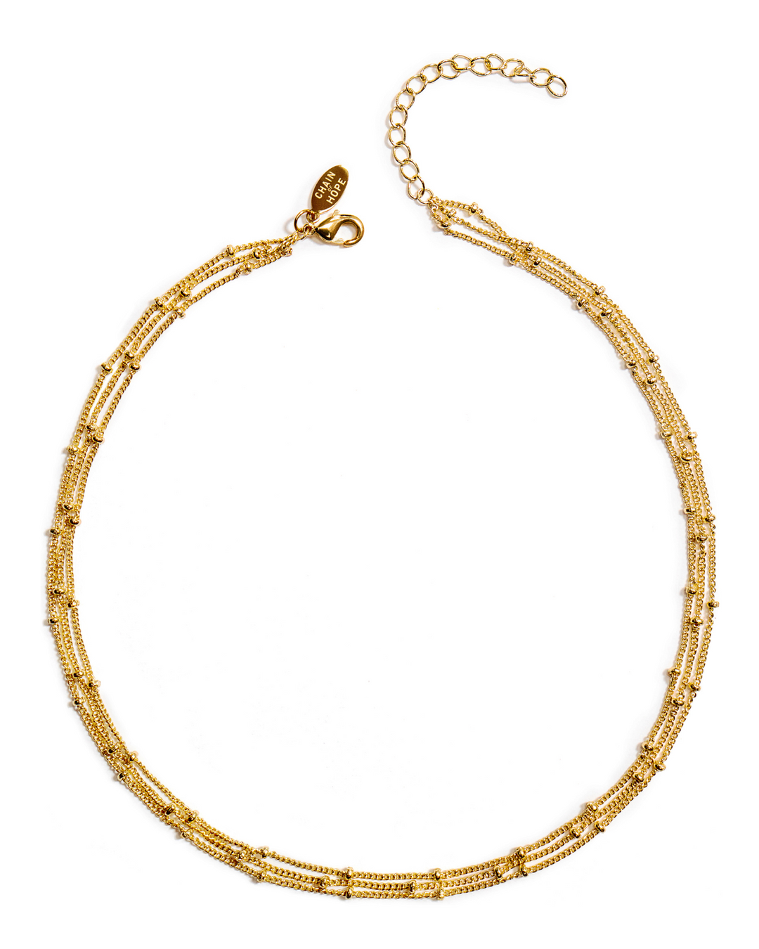 Benevolence La Paperclip Chain Necklace for Women with Paperclip Bracelet Set - 14K Gold